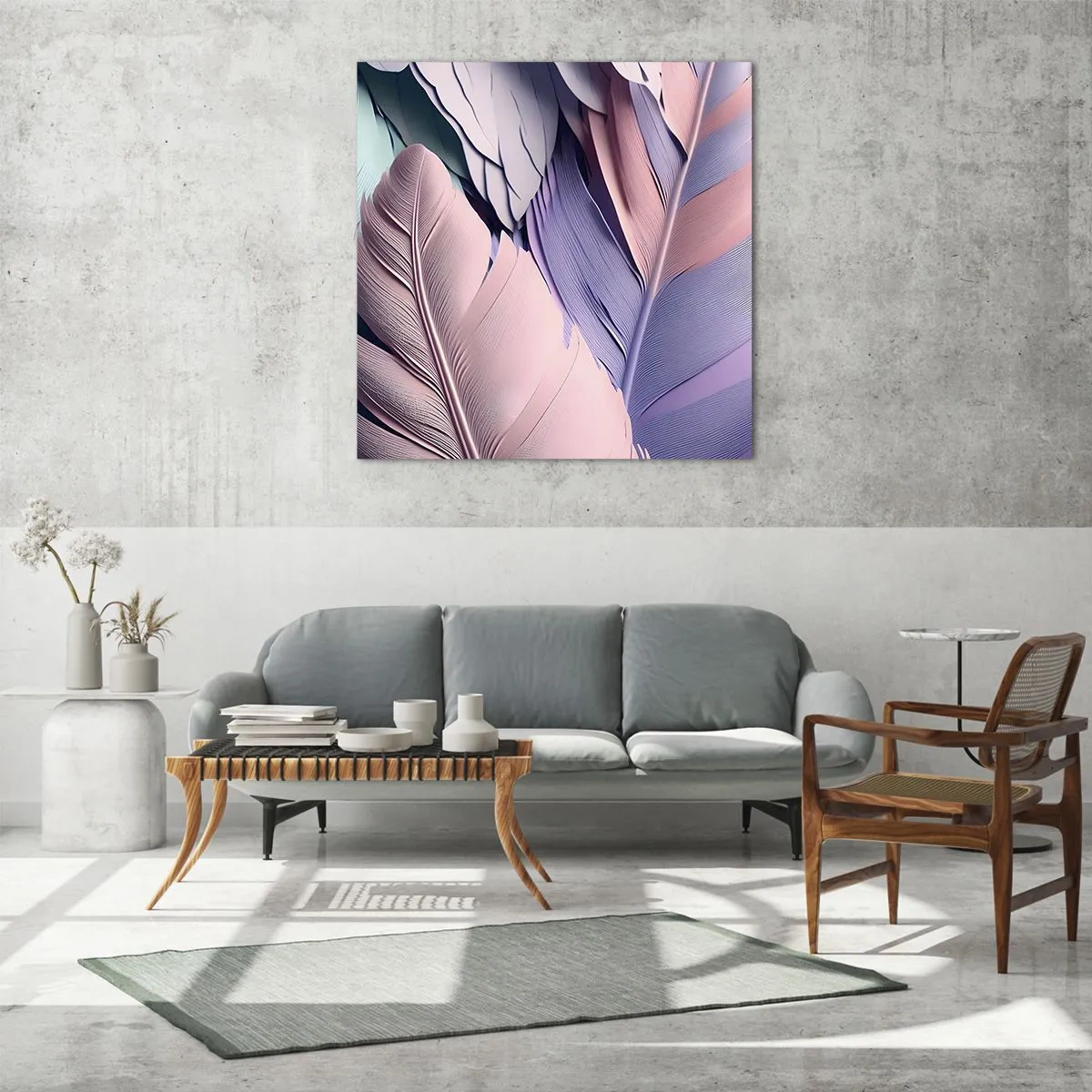 Schilderen op glas - Vogel chique - 70x70 cm