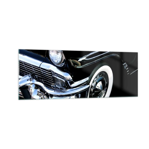 Schilderen op glas - Klassiek in zilver, zwart en wit - 140x50 cm