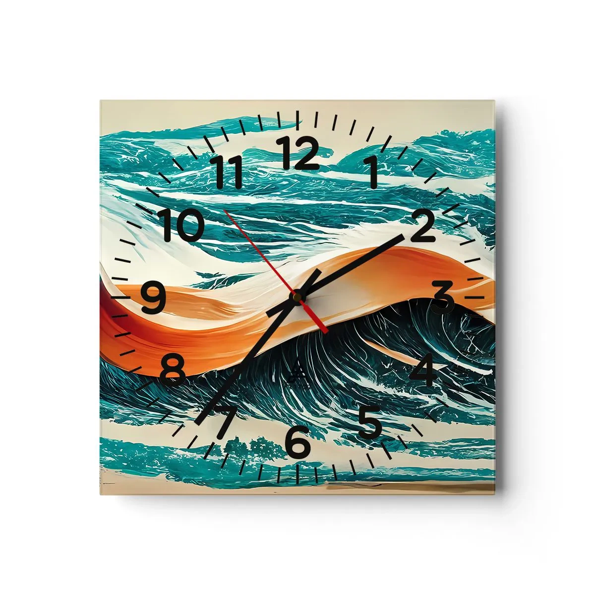 Wandklok - Klok - De droom van elke surfer - 40x40 cm