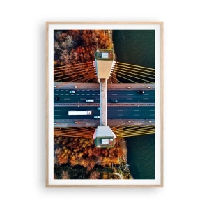 Een poster in een licht eiken lijst - BEYOND the waters, beyond the forest - 70x100 cm