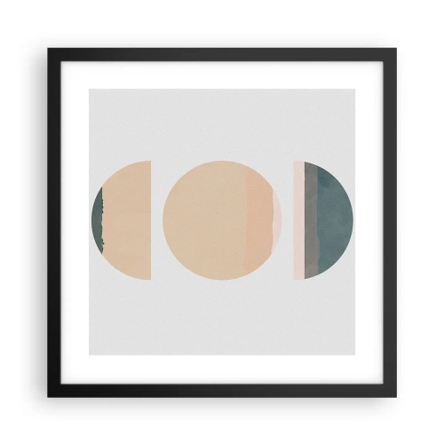 Poster in een zwarte lijst - Een Wiel achter een andere - 40x40 cm