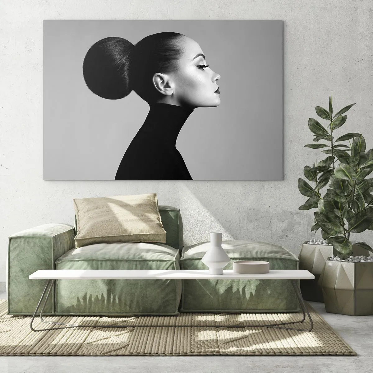 Schilderen op glas - Moderne Nefertiti - 120x80 cm