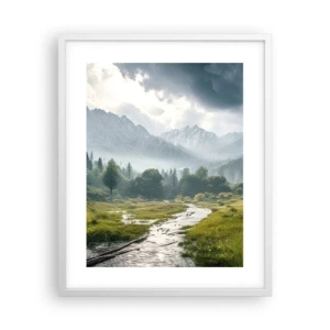 Poster in een witte lijst - Daarheen en terug - 40x50 cm