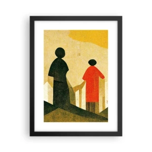 Poster in een zwarte lijst - Er is nog een lange weg te gaan - 30x40 cm