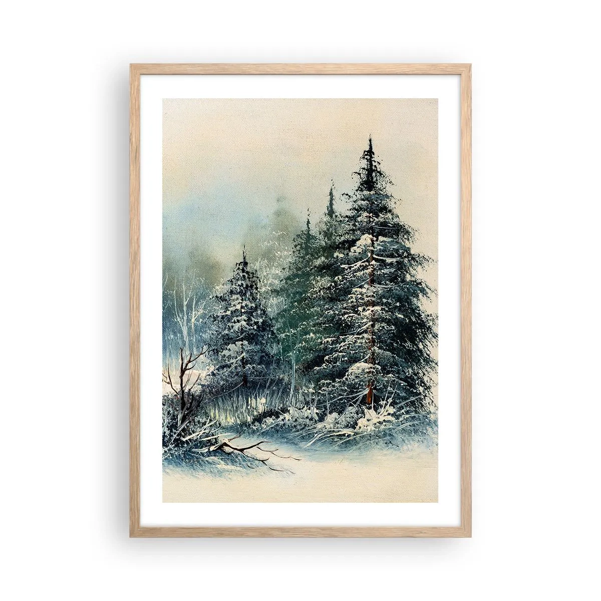 Een poster in een licht eiken lijst - Klaar voor kerst - 50x70 cm