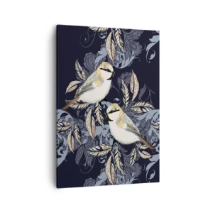 Schilderen op canvas - Geel-blauwe triller - 50x70 cm