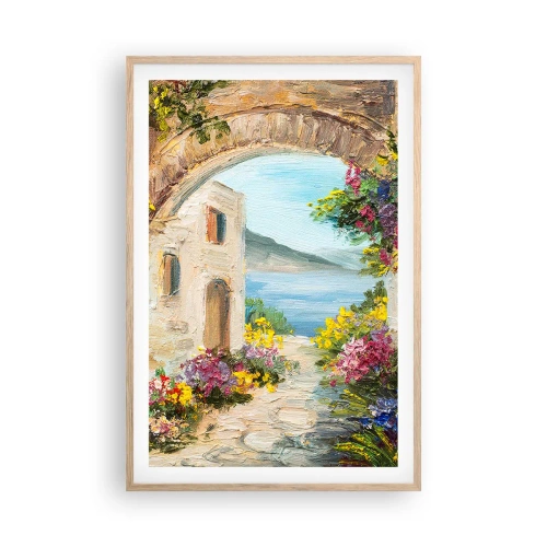 Een poster in een licht eiken lijst - De charme van een kustprovincie - 61x91 cm