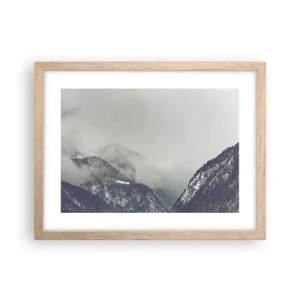 Een poster in een licht eiken lijst - Mistige vallei - 40x30 cm