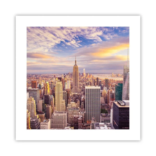 Poster - Reik alleen naar de wolken - 40x40 cm