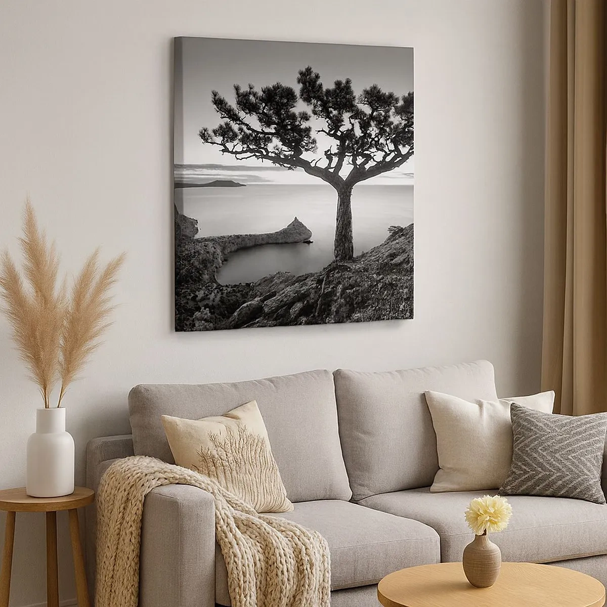 Schilderen op canvas - Stilte aan de horizon - 30x30 cm