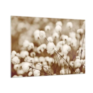 Schilderen op glas - Pluizig korenveld - 100x70 cm