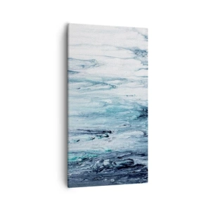 Schilderen op canvas - Blauwe ijspegels - 55x100 cm