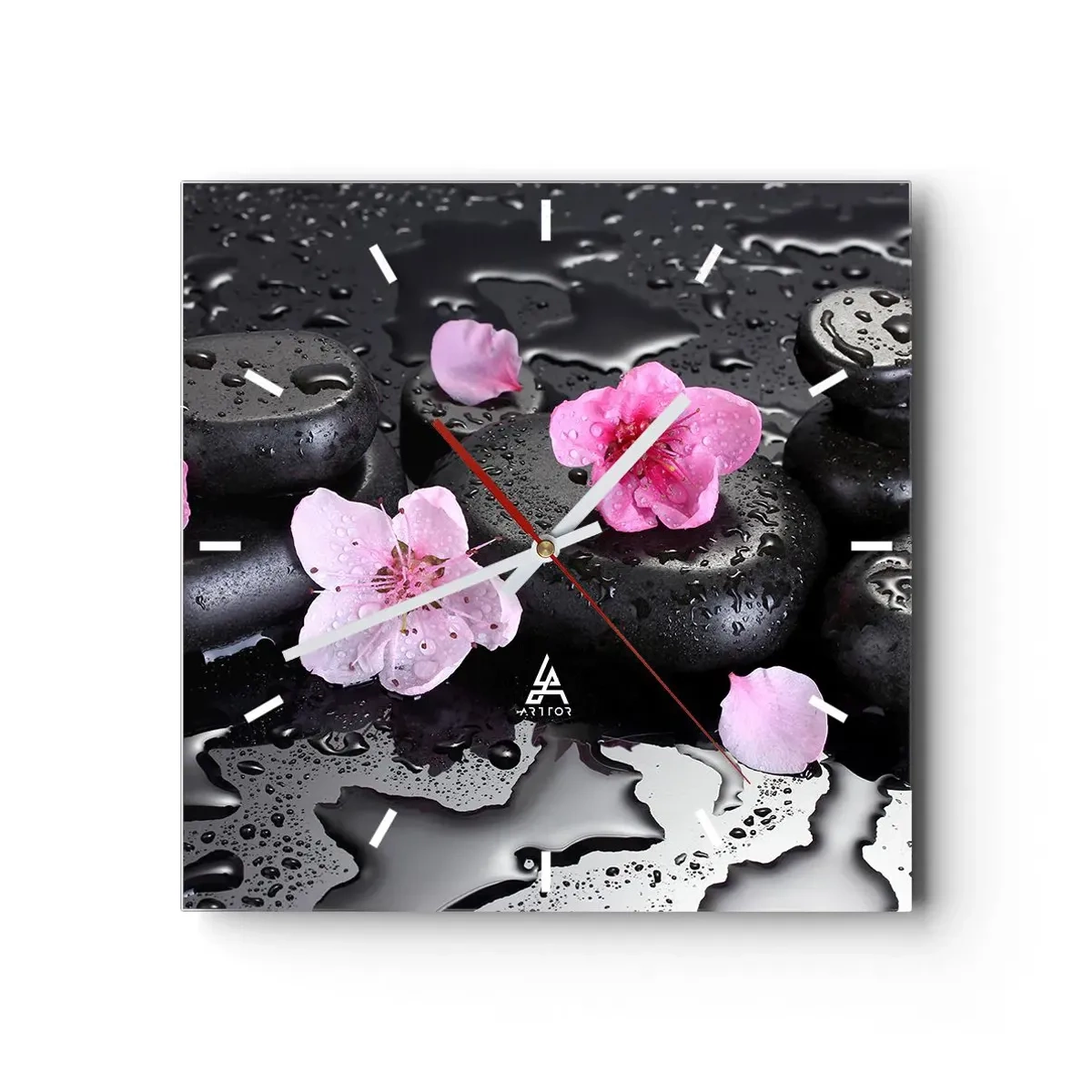 Wandklok - Klok - En de steen valt uit het hart - 30x30 cm