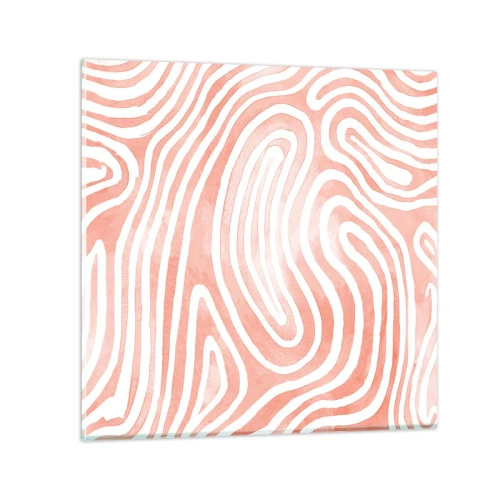 Schilderen op glas - In het koraallabyrint - 60x60 cm