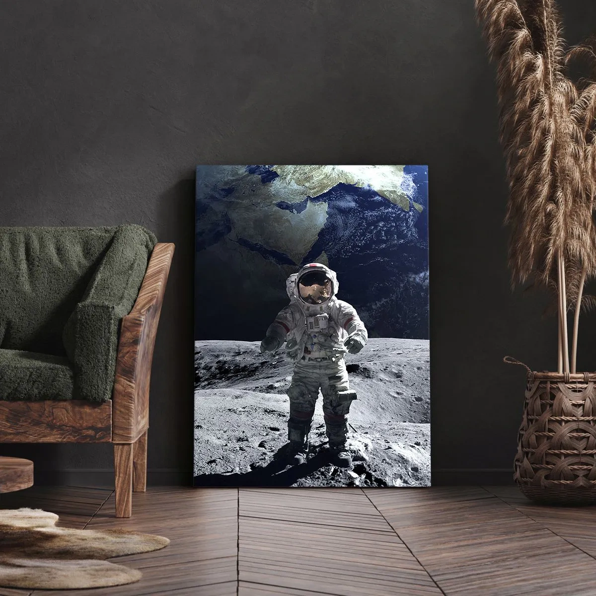 Schilderen op canvas - Groetjes van de maan - 50x70 cm