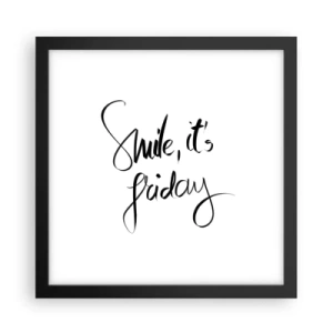 Poster in een zwarte lijst - Echte vreugde - 30x30 cm