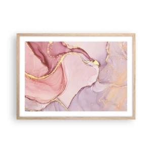 Een poster in een licht eiken lijst - Een streling van kleuren - 70x50 cm