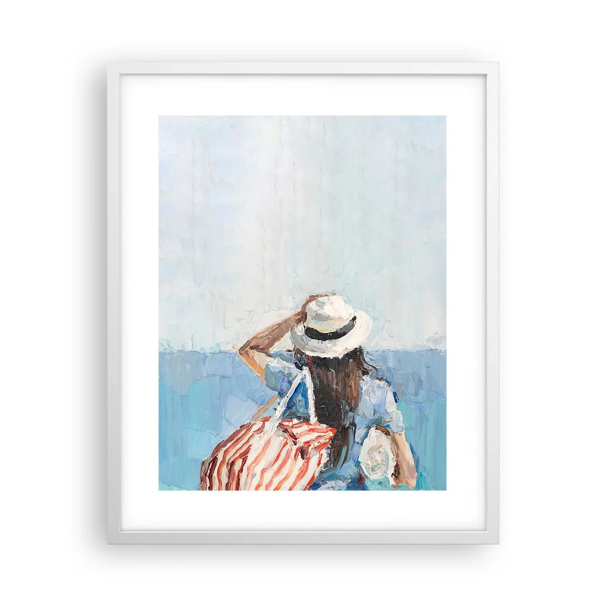 Poster in een witte lijst - Welkom bij je vakantie - 40x50 cm