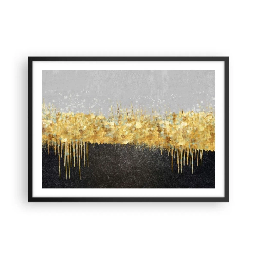 Poster in een zwarte lijst - Naar binnen en naar boven - 70x50 cm