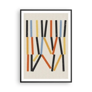 Poster in een zwarte lijst - Compositie op goed niveau - 70x100 cm
