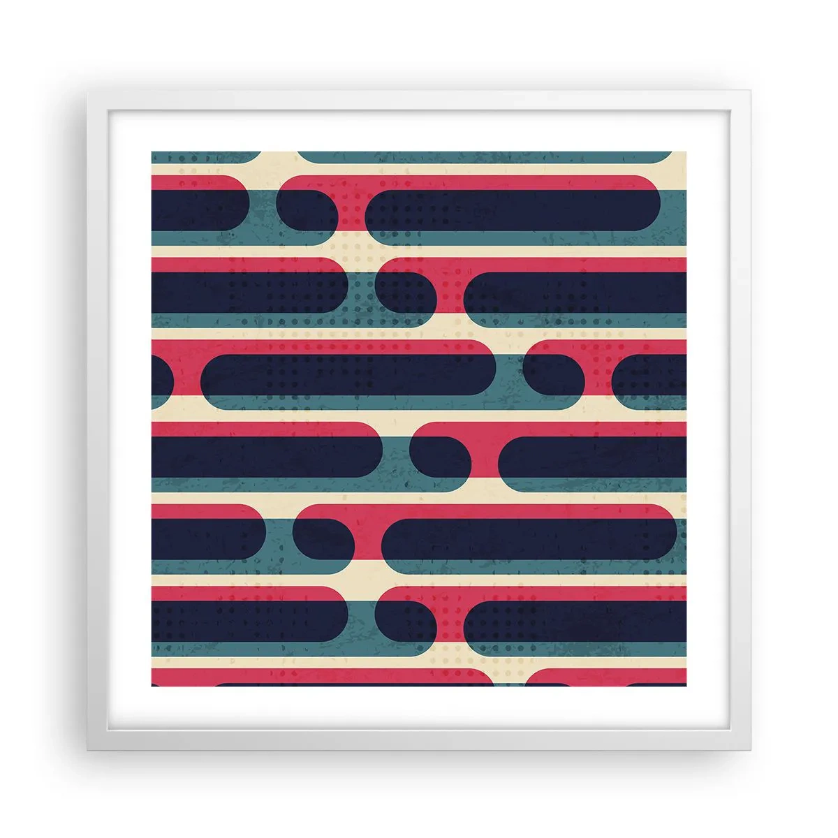 Poster in een witte lijst - In de diepte en vooruit - 50x50 cm