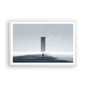 Poster in een witte lijst - Kans of bedreiging? - 91x61 cm