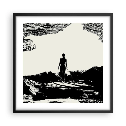 Poster in een zwarte lijst - Een nieuwe kijk - 50x50 cm