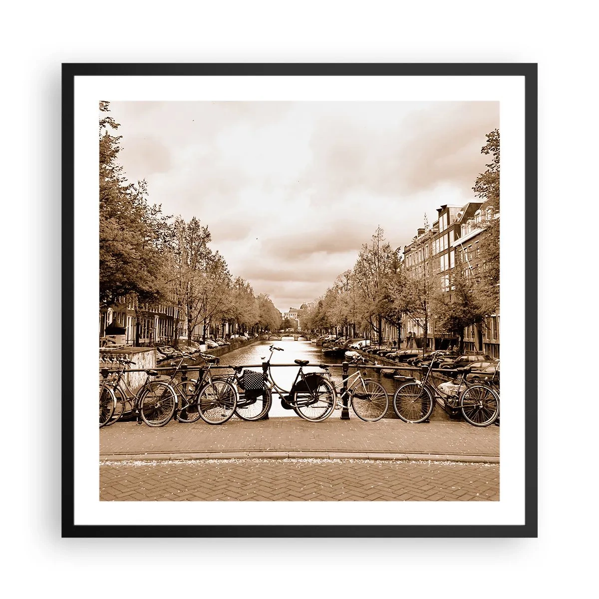 Poster in een zwarte lijst - Hollandse sfeer - 60x60 cm