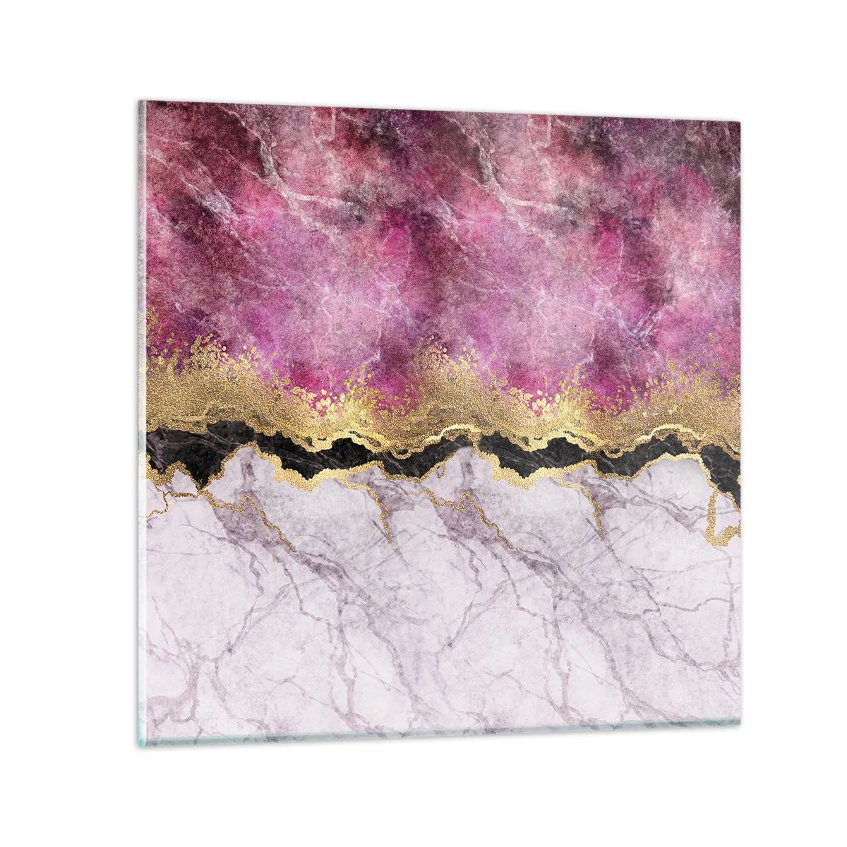 Schilderen op glas - Op de grens - 50x50 cm