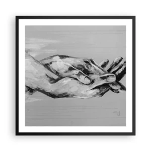 Poster in een zwarte lijst - Begin… - 60x60 cm