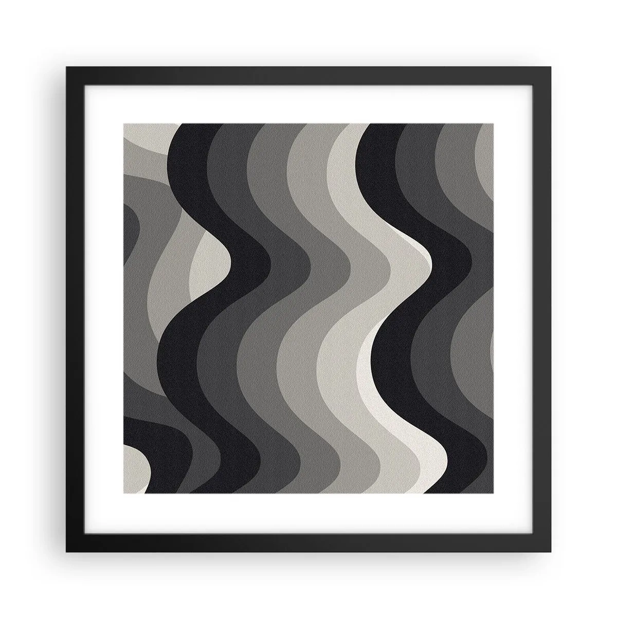 Poster in een zwarte lijst - Golf na golf - 40x40 cm