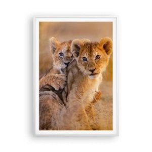 Poster in een witte lijst - Niet storen! We hebben plezier - 70x100 cm