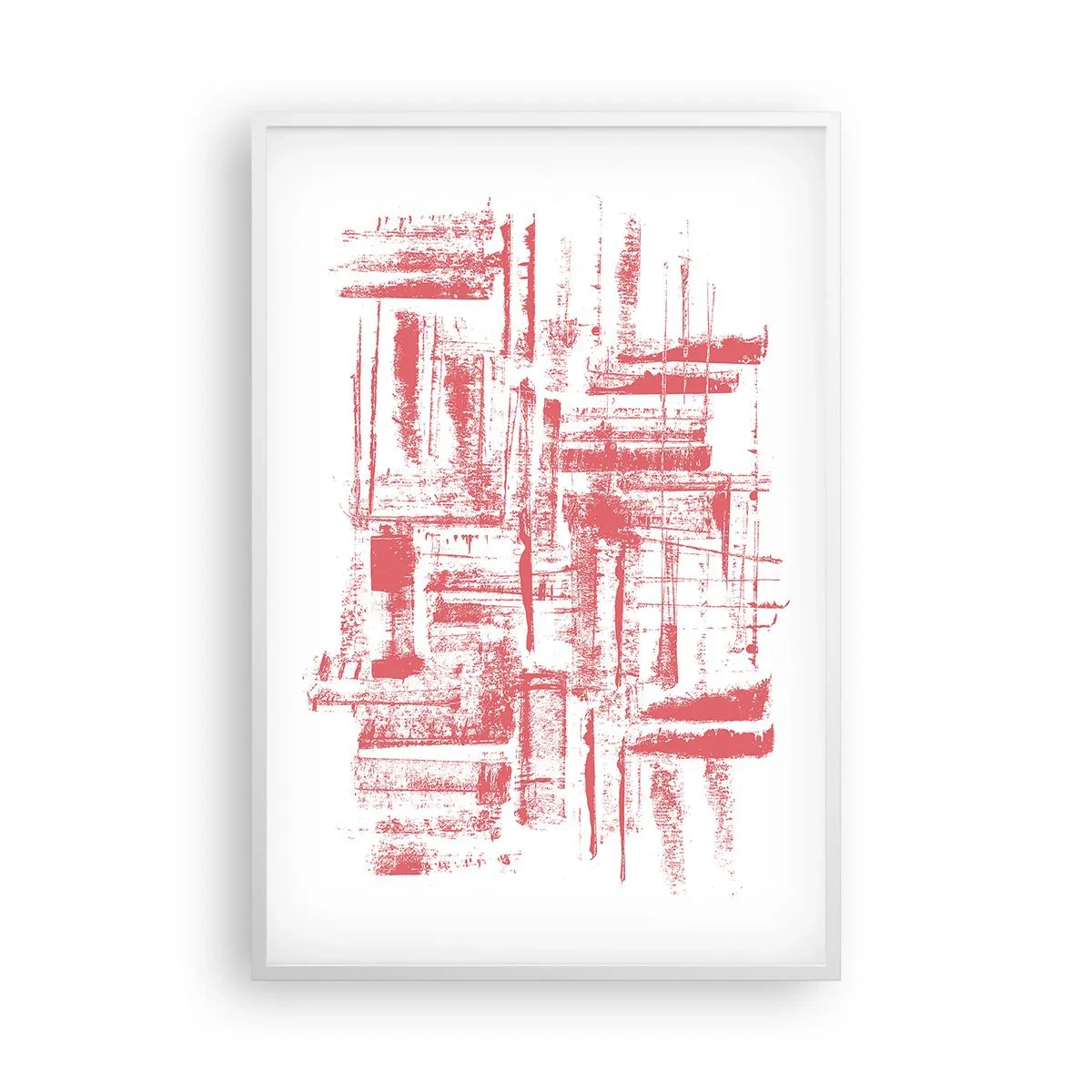 Poster in een witte lijst - De rode stad - 61x91 cm