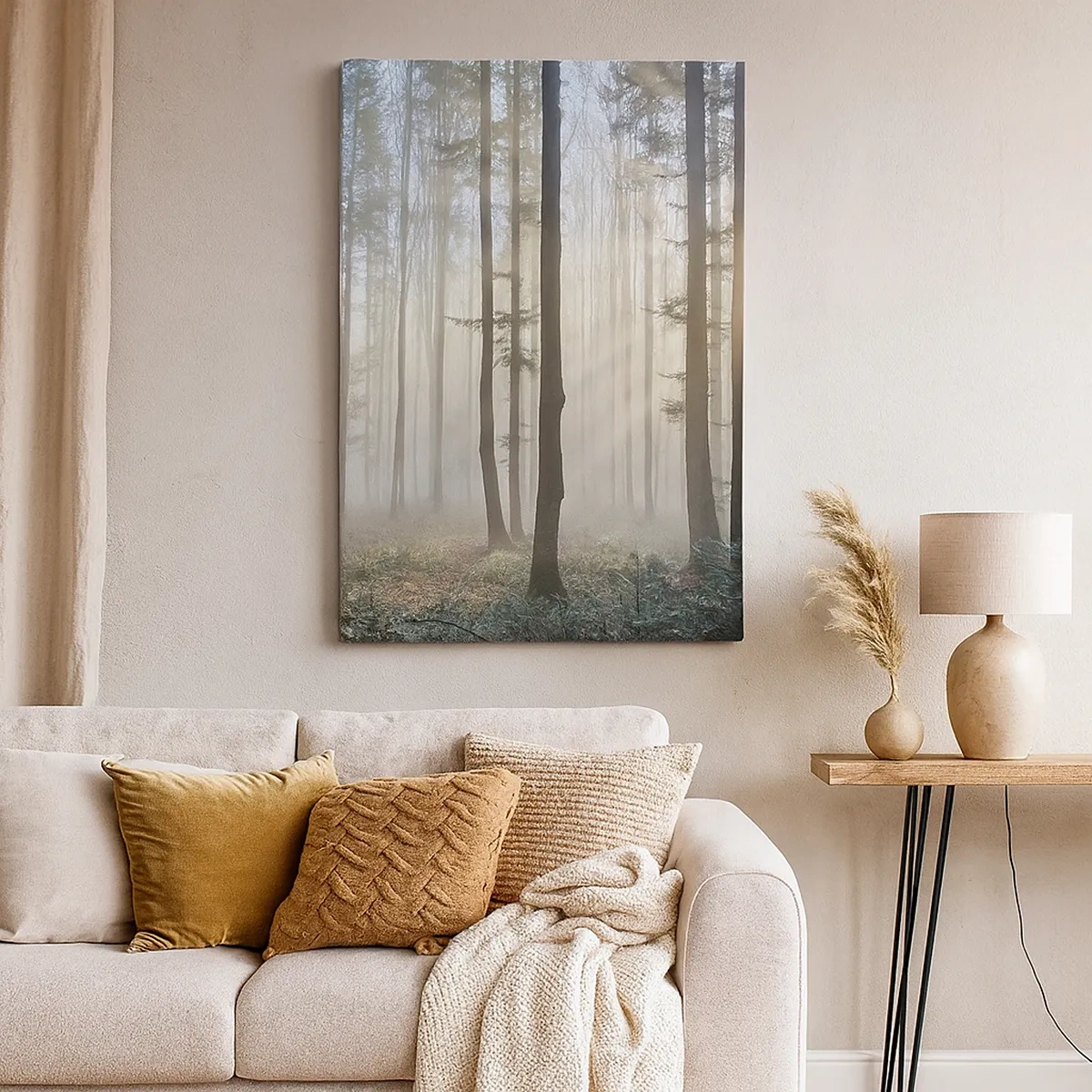 Schilderen op canvas - De mist werd ook wakker - 50x70 cm