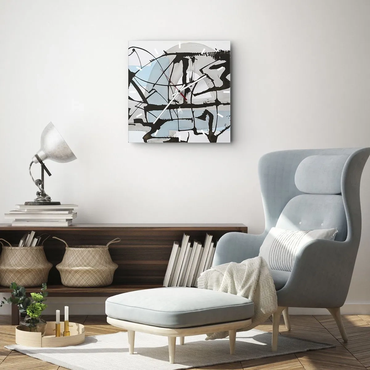 Wandklok - Klok - Toch blauw - 30x30 cm