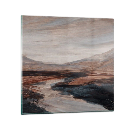 Schilderen op glas - Een rustige vallei - 30x30 cm