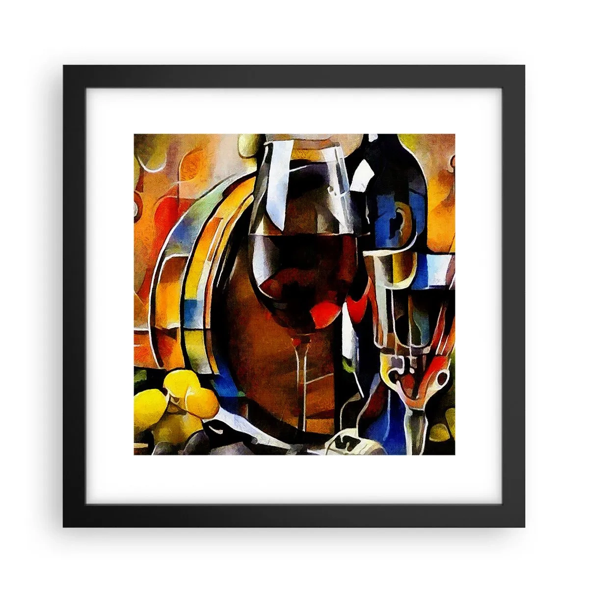 Poster in een zwarte lijst - En de wereld krijgt kleuren - 30x30 cm