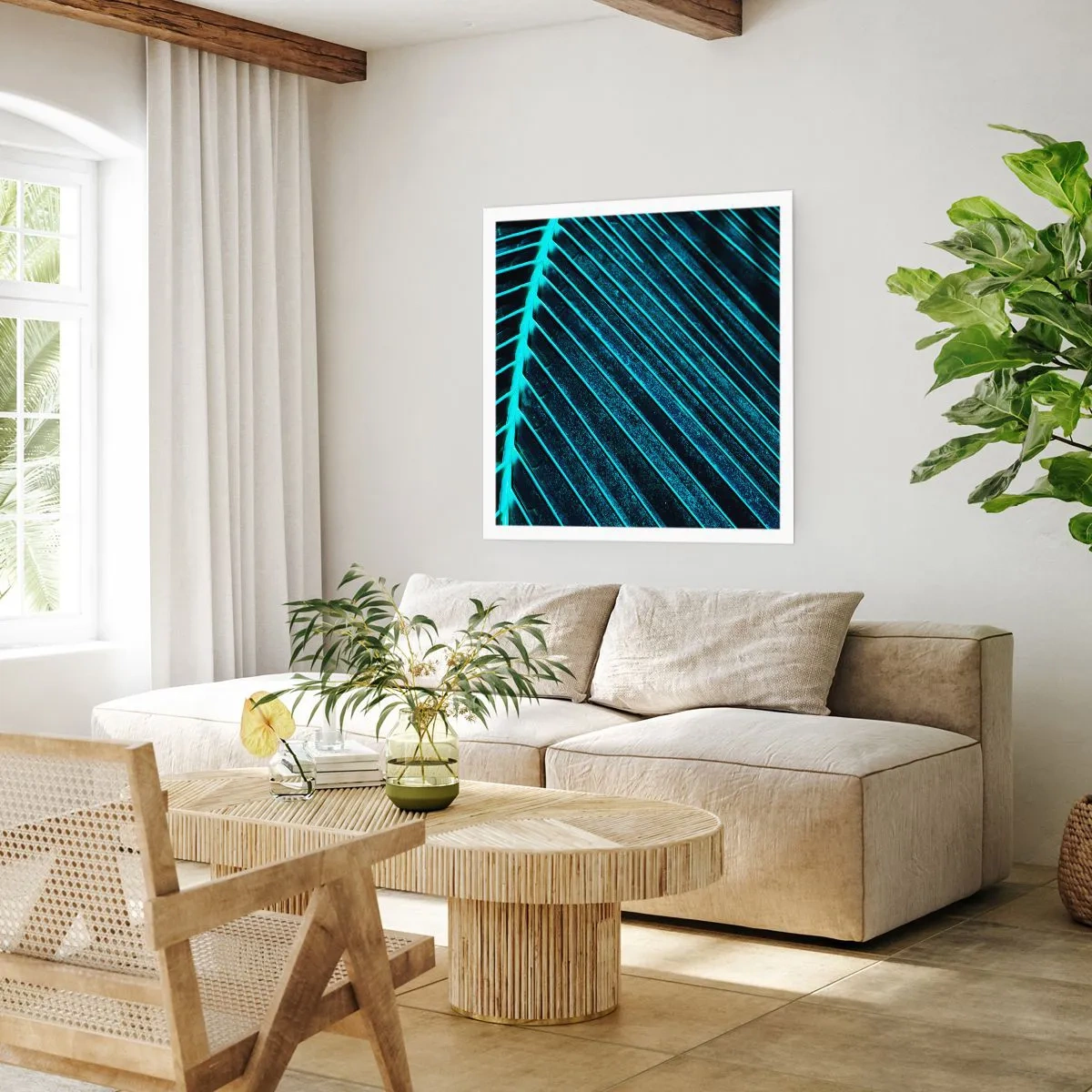 Poster - Groene textuur - 30x30 cm