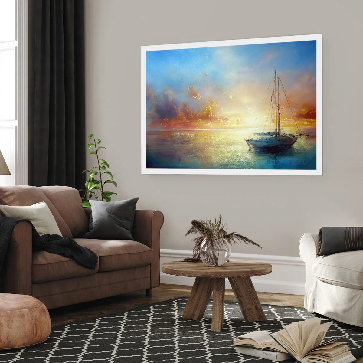 Poster - In een gouden baai - 50x40 cm