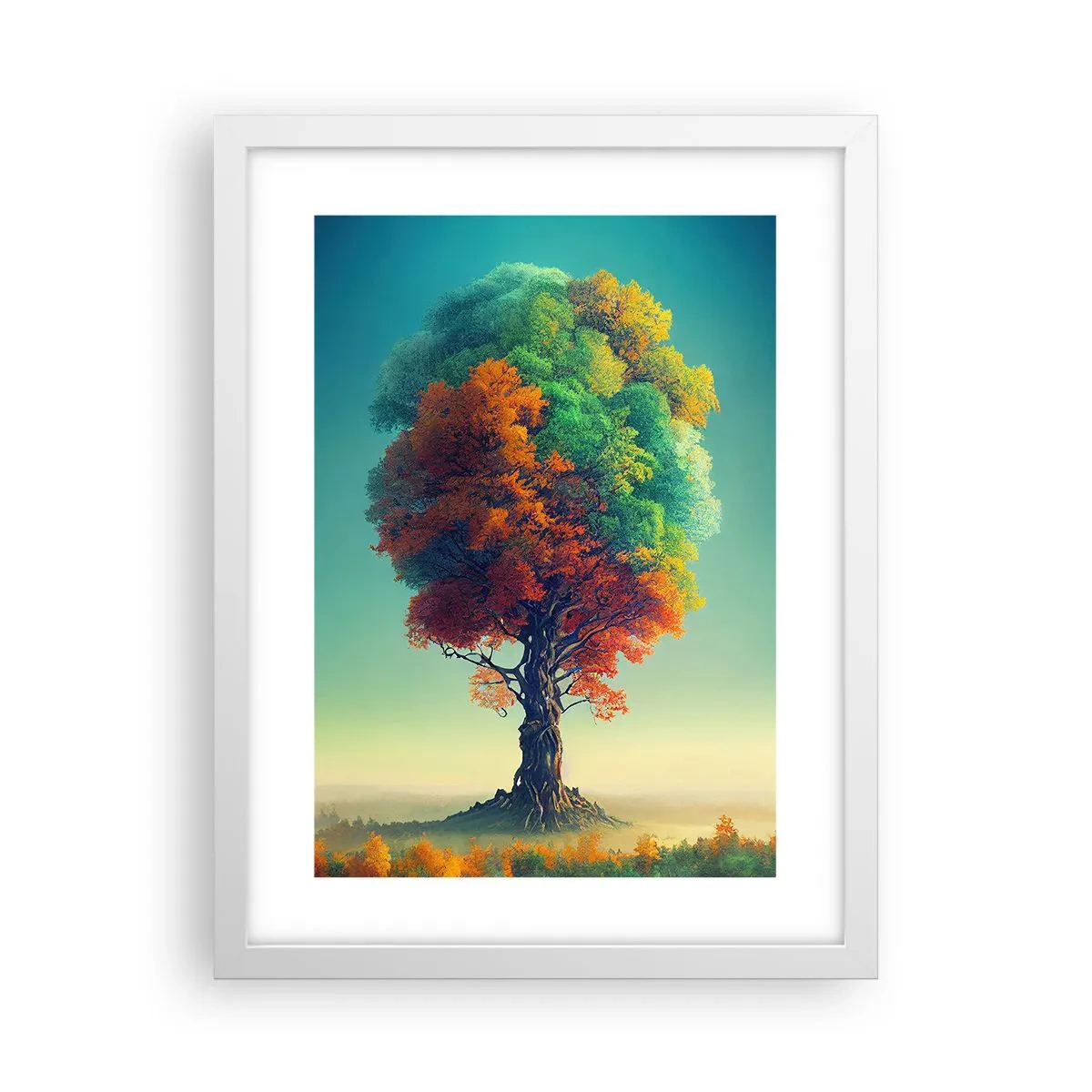 Poster in een witte lijst - Eik – de vader van de natuur - 30x40 cm