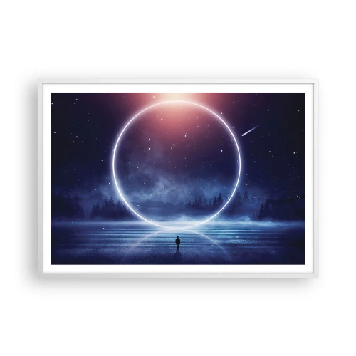 Poster in een witte lijst - Ze zijn er al... - 100x70 cm