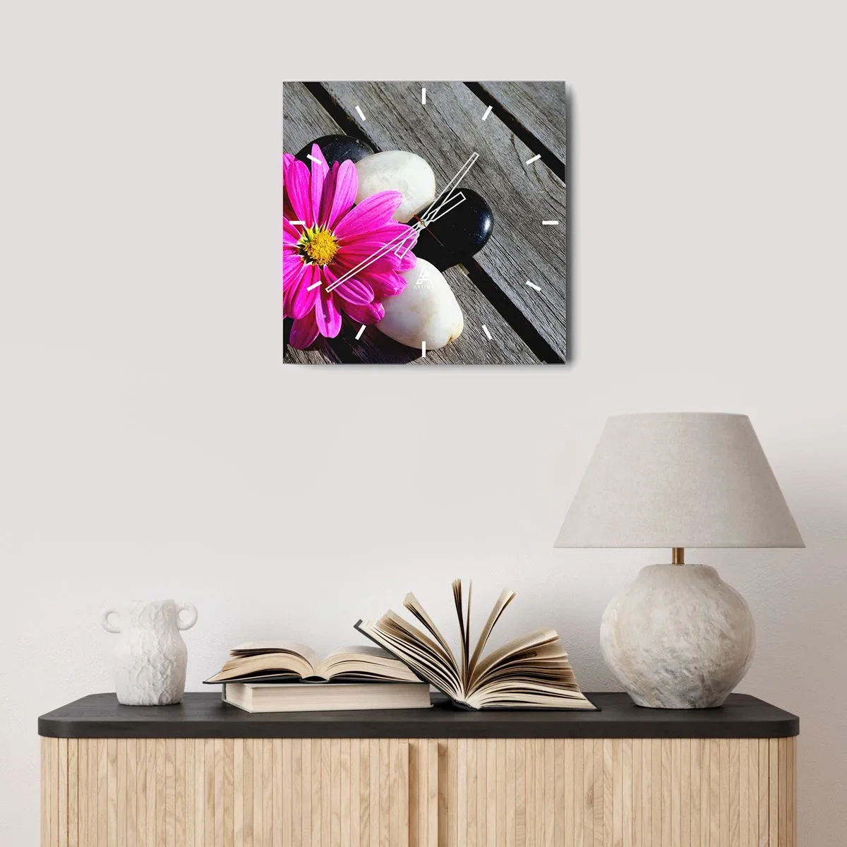 Wandklok - Klok - Rust op de pier - 30x30 cm