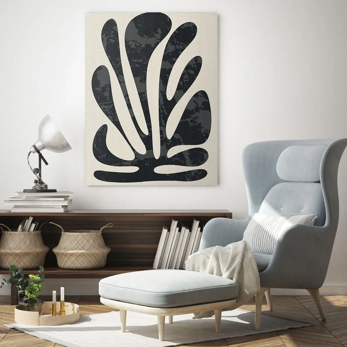Schilderen op glas - Meervingerige abstractie - 50x70 cm