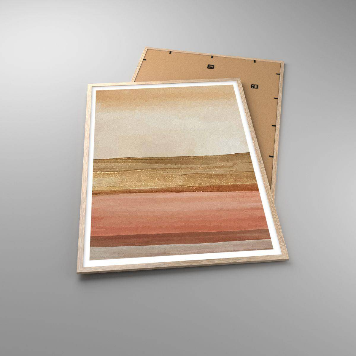 Een poster in een licht eiken lijst - Verticale compositie - 70x100 cm