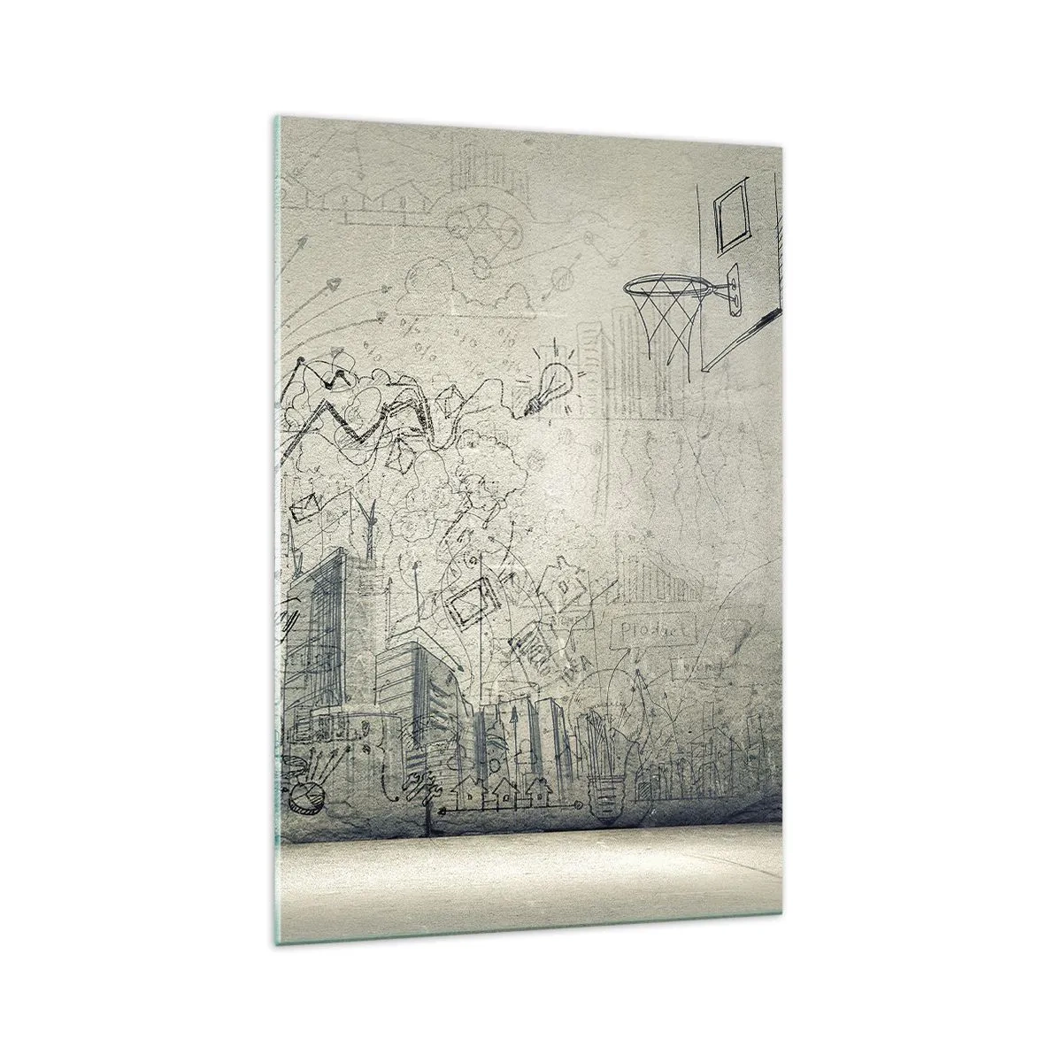 Schilderen op glas - Mijn geweldige stadsleven - 70x100 cm