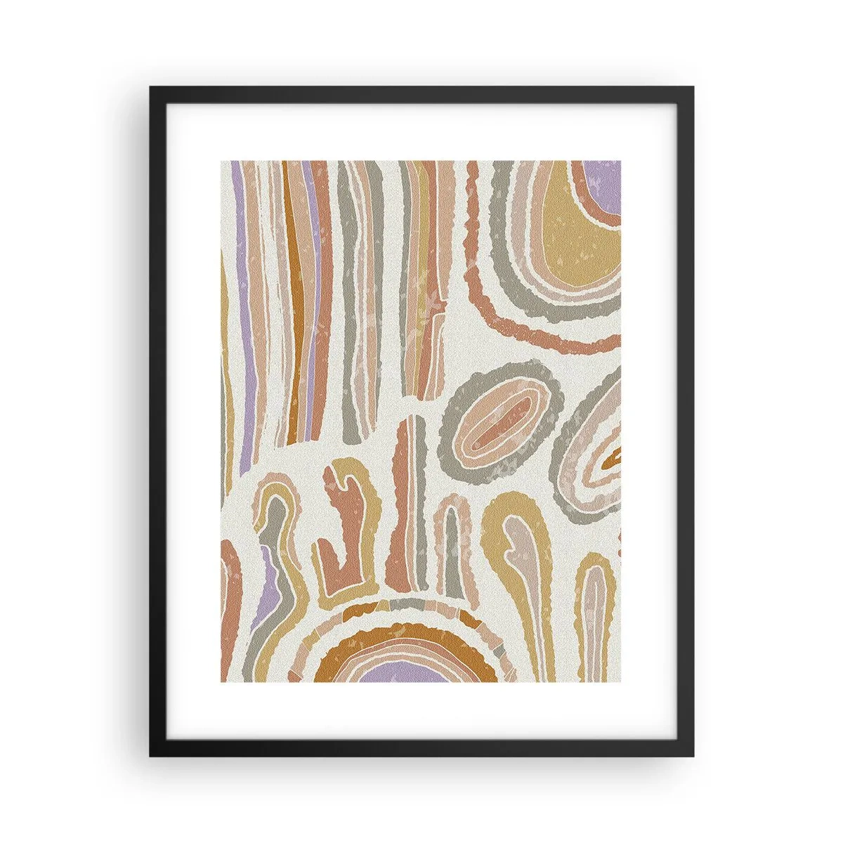 Poster in een zwarte lijst - Kleurrijke doorsneden - 40x50 cm