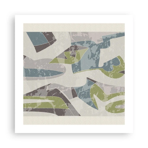 Poster - Compositie achter het glas - 50x50 cm