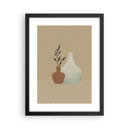 Poster in een zwarte lijst - De vaas en zijn idee - 30x40 cm