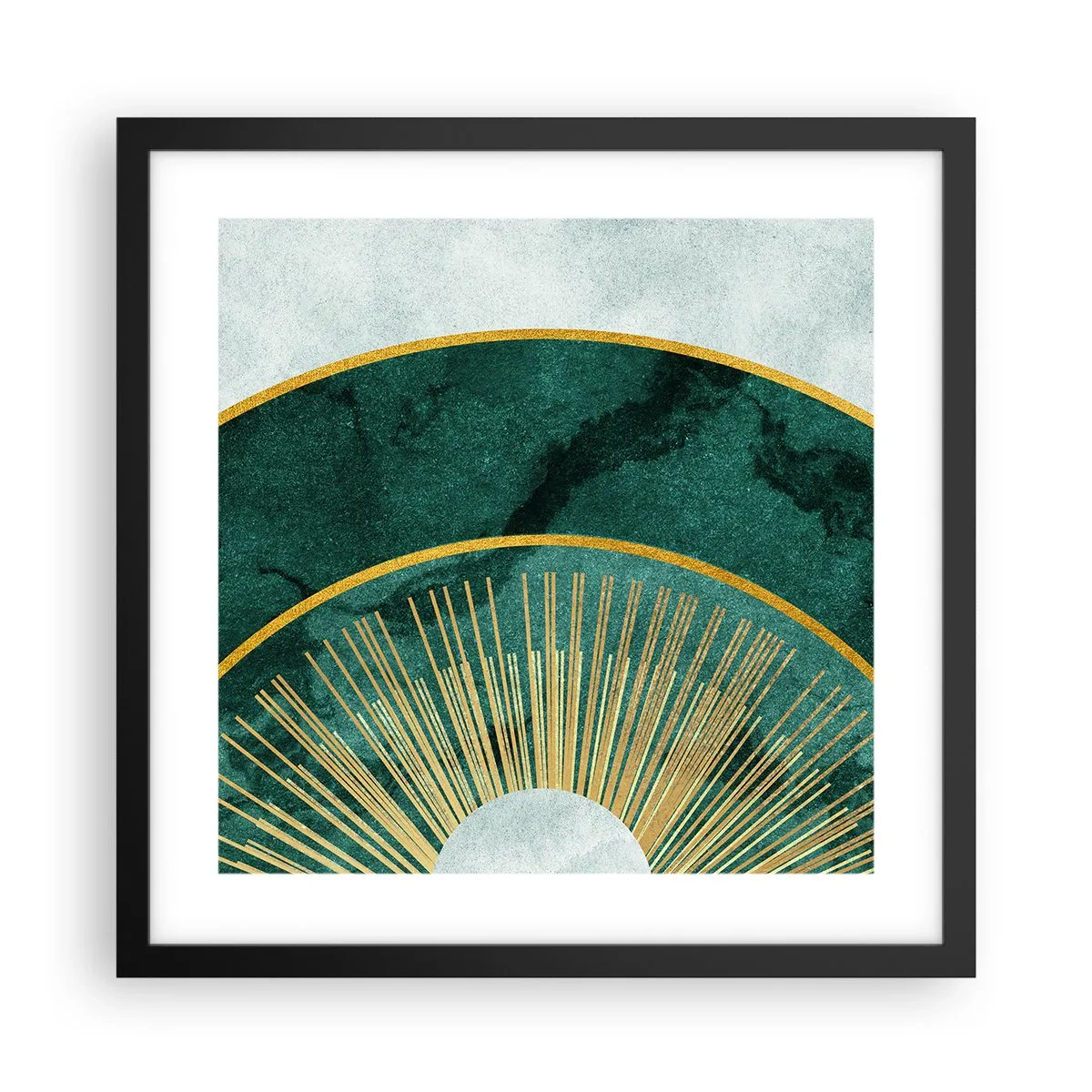 Poster in een zwarte lijst - Een ander zonnestelsel - 40x40 cm
