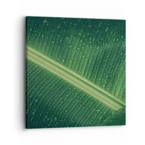 Schilderen op canvas - De structuur van groen - 30x30 cm